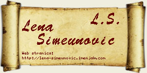 Lena Simeunović vizit kartica